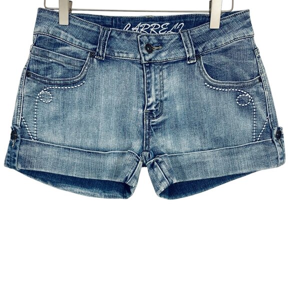 light blue  denim  women's shorts  with cuff hem sz 29 CARRELI - Picture 1 of 13